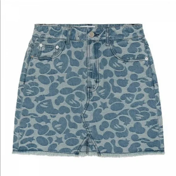 Bape | Skirts | Apee By A Bathing Ape Womens Denim Mini
